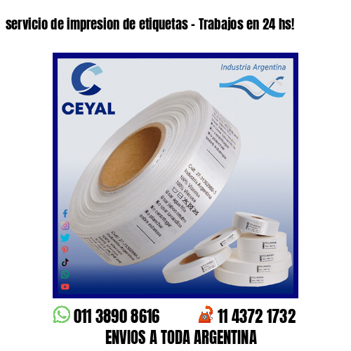 servicio de impresion de etiquetas – Trabajos en 24 hs!