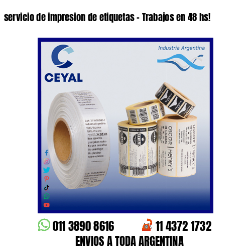 servicio de impresion de etiquetas – Trabajos en 48 hs!