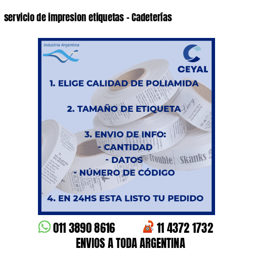 servicio de impresion etiquetas – Cadeterías