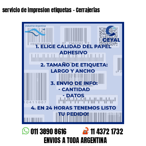 servicio de impresion etiquetas – Cerrajerías