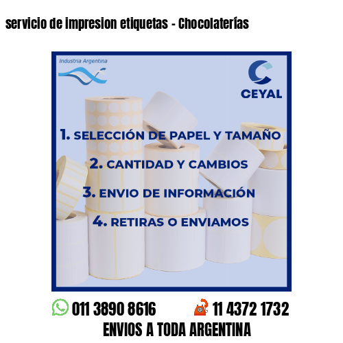 servicio de impresion etiquetas – Chocolaterías