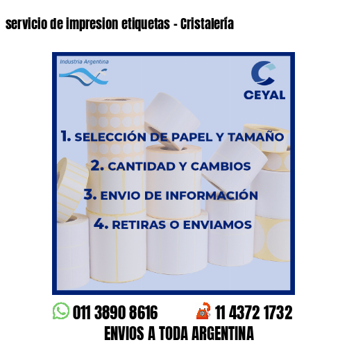 servicio de impresion etiquetas - Cristalería