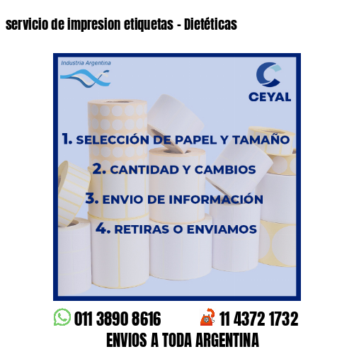 servicio de impresion etiquetas – Dietéticas