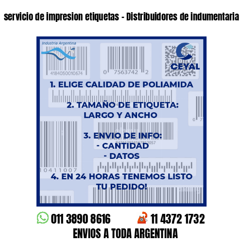 servicio de impresion etiquetas – Distribuidores de indumentaria