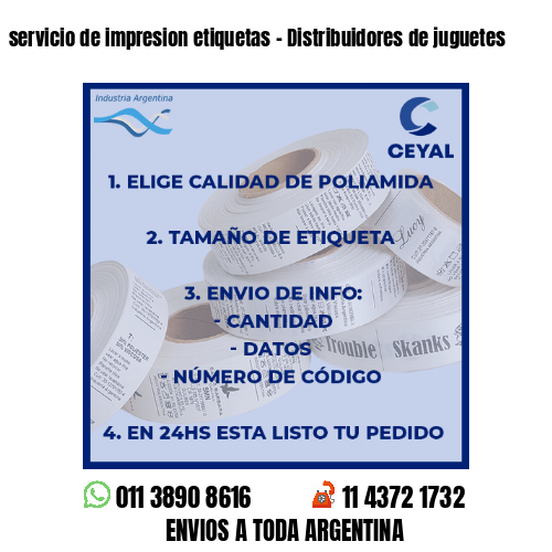 servicio de impresion etiquetas – Distribuidores de juguetes