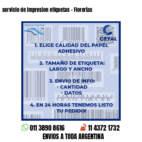 servicio de impresion etiquetas - Florerías