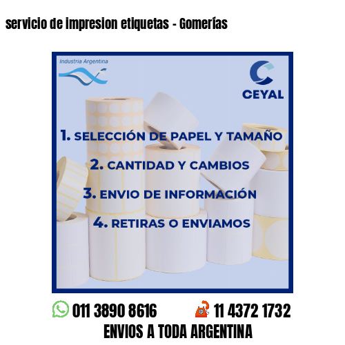 servicio de impresion etiquetas - Gomerías