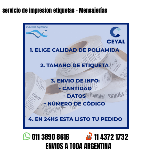 servicio de impresion etiquetas – Mensajerías