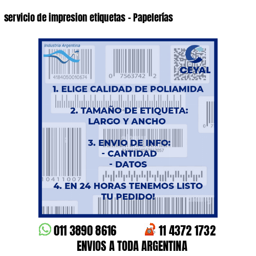 servicio de impresion etiquetas – Papelerías