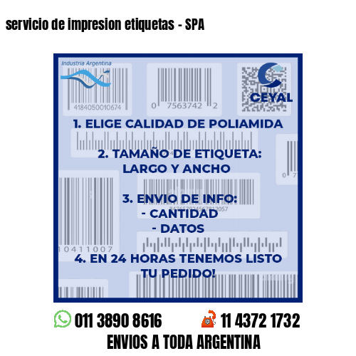 servicio de impresion etiquetas – SPA