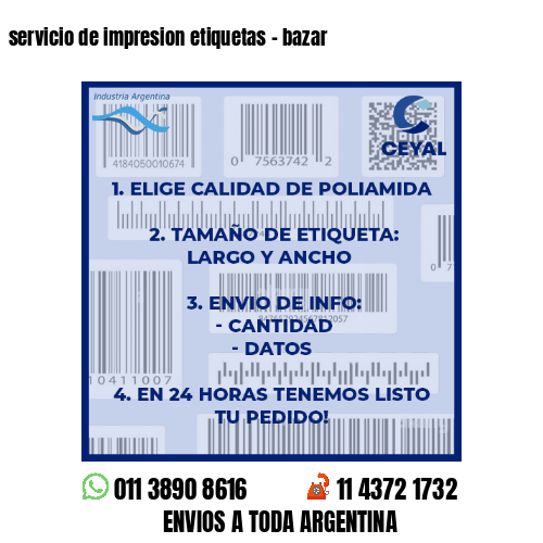 servicio de impresion etiquetas – bazar