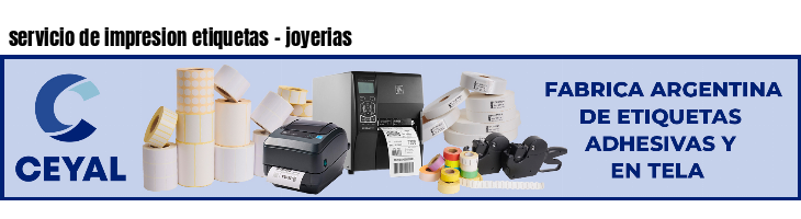 servicio de impresion etiquetas - joyerias