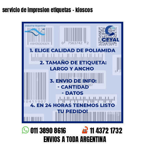 servicio de impresion etiquetas – kioscos