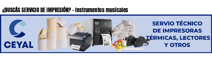 ¿BUSCÁS SERVICIO DE IMPRESIÓN? - Instrumentos musicales