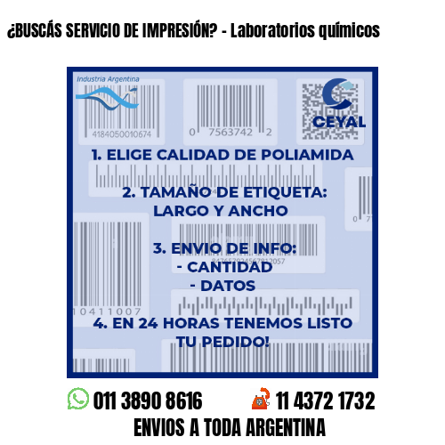 ¿BUSCÁS SERVICIO DE IMPRESIÓN? – Laboratorios químicos