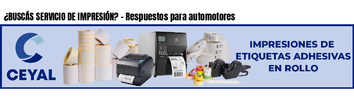 ¿BUSCÁS SERVICIO DE IMPRESIÓN? - Respuestos para automotores