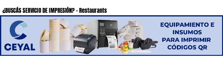 ¿BUSCÁS SERVICIO DE IMPRESIÓN? - Restaurants
