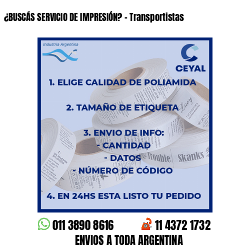 ¿BUSCÁS SERVICIO DE IMPRESIÓN? – Transportistas