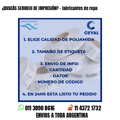 ¿BUSCÁS SERVICIO DE IMPRESIÓN? – fabricantes de ropa