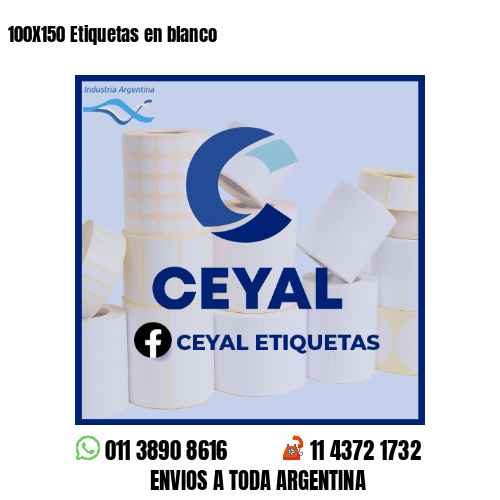 100X150 Etiquetas en blanco 