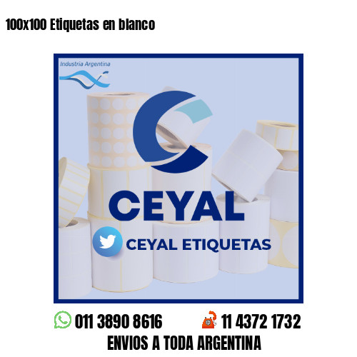 100x100 Etiquetas en blanco