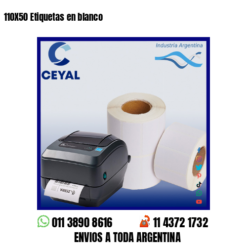 110X50 Etiquetas en blanco