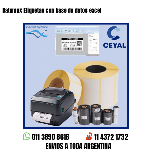 Datamax Etiquetas con base de datos excel