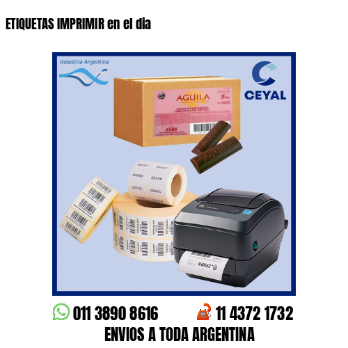 ETIQUETAS IMPRIMIR en el dia