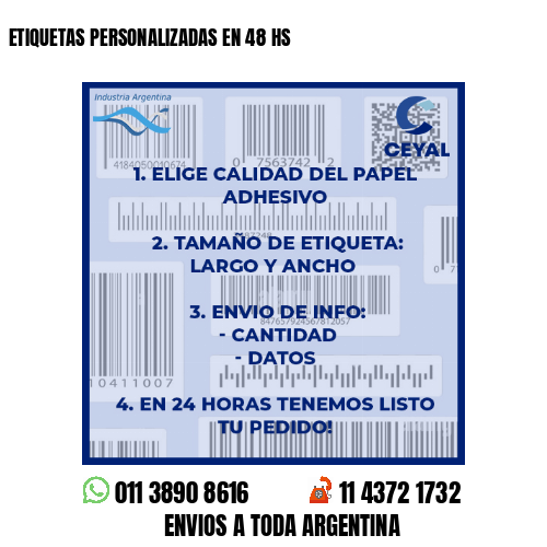 ETIQUETAS PERSONALIZADAS EN 48 HS