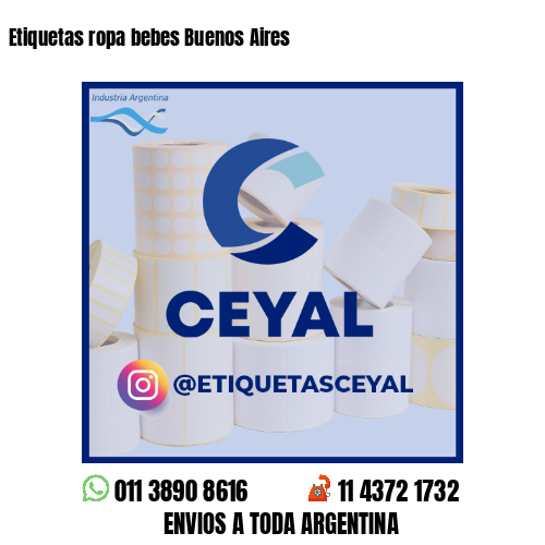 Etiquetas ropa bebes Buenos Aires