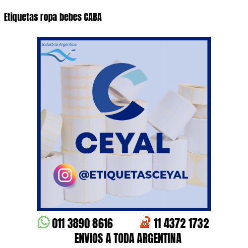 Etiquetas ropa bebes CABA