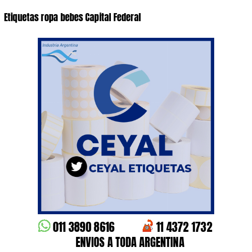 Etiquetas ropa bebes Capital Federal
