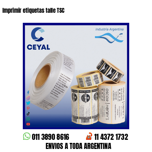 Imprimir etiquetas talle TSC