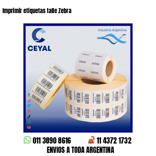 Imprimir etiquetas talle Zebra