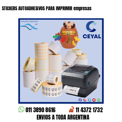 STICKERS AUTOADHESIVOS PARA IMPRIMIR empresas