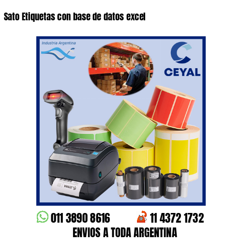 Sato Etiquetas con base de datos excel