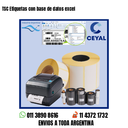 TSC Etiquetas con base de datos excel
