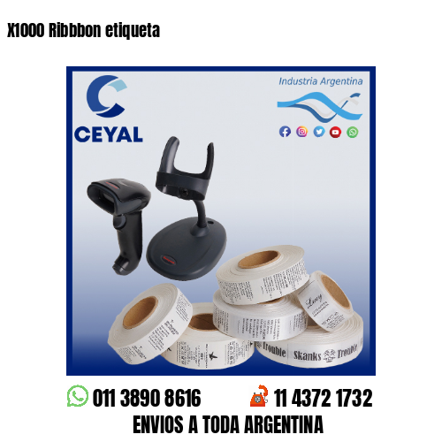 X1000 Ribbbon etiqueta