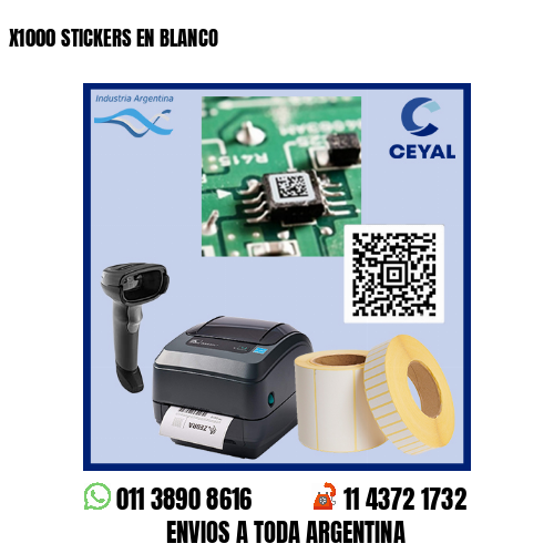 X1000 STICKERS EN BLANCO