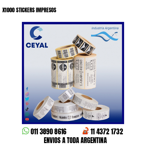 X1000 STICKERS IMPRESOS