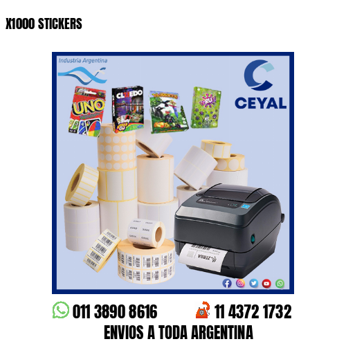 X1000 STICKERS