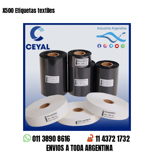 X500 Etiquetas textiles