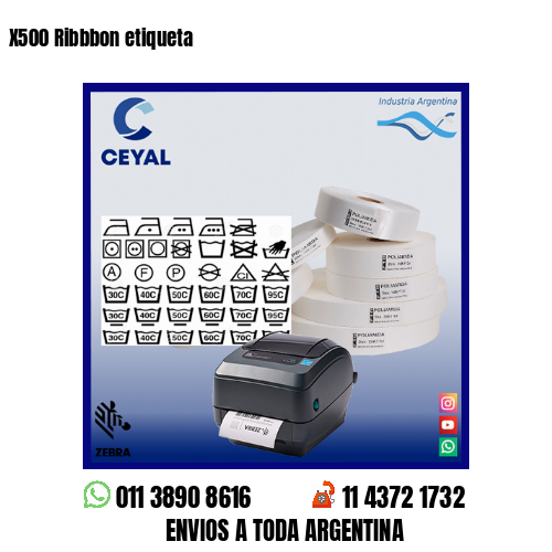 X500 Ribbbon etiqueta