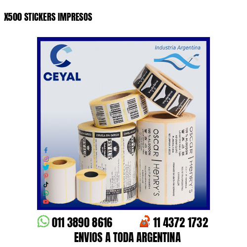 X500 STICKERS IMPRESOS