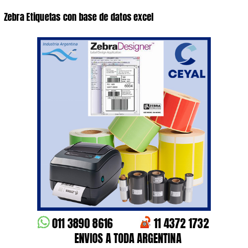 Zebra Etiquetas con base de datos excel