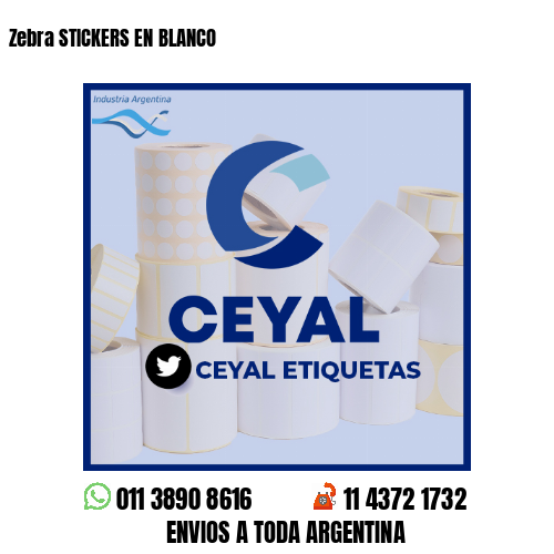Zebra STICKERS EN BLANCO