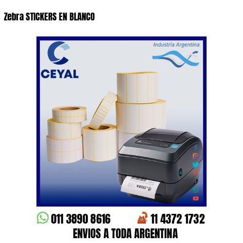 Zebra STICKERS EN BLANCO