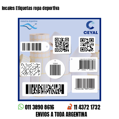 locales Etiquetas ropa deportiva