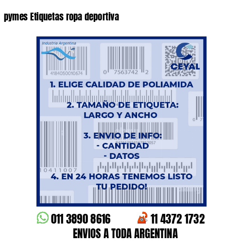 pymes Etiquetas ropa deportiva