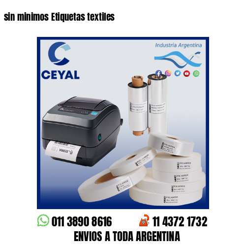 sin minimos Etiquetas textiles